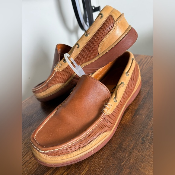 Tommy Bahama Men's Leather Slip-On Loafers Size 10,5М  Brown‎ yachting shoes - Picture 14 of 17